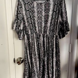 Snake print dress